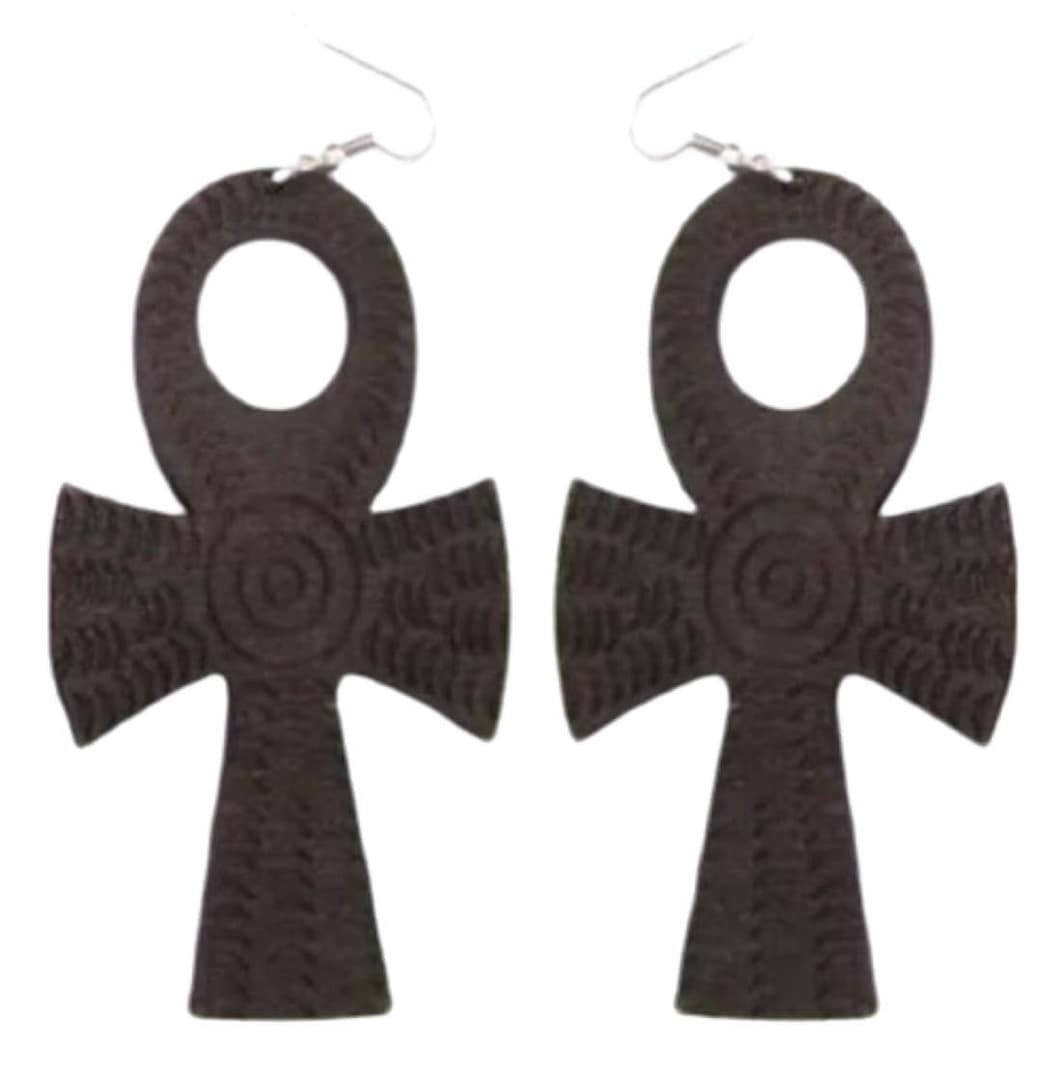 Ankh earringsbrown