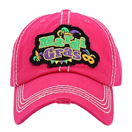 Mardi Gras Message Vintage Baseball Cap