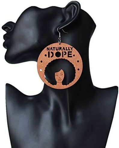 "Naturally Dope" Afro Earrings - Image 2
