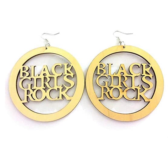 Black Girls Rock Wood Earrings - Image 3