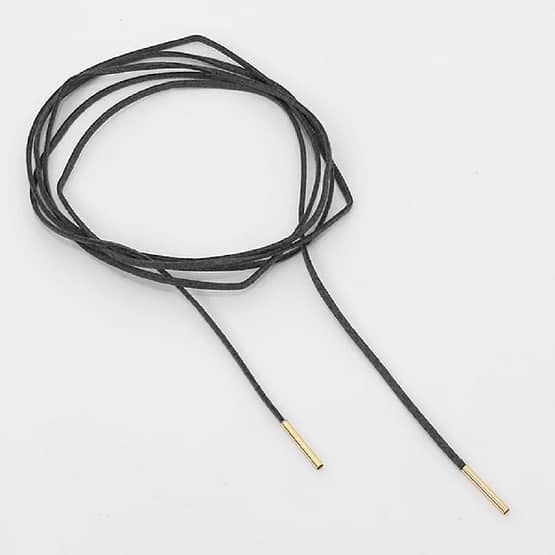 Long Faux Suede Tie Wrap Choker Necklace