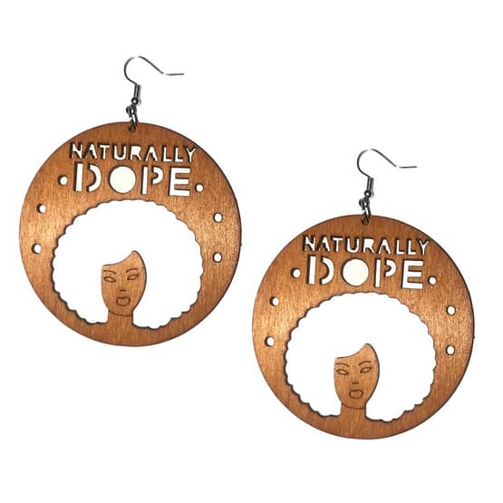 "Naturally Dope" Afro Earrings - Image 4