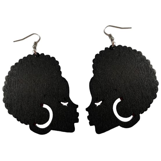 Woman with Afro Earrings - Image 2
