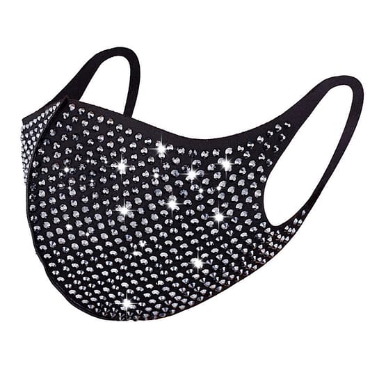 Stone Embellished Fashion Mask