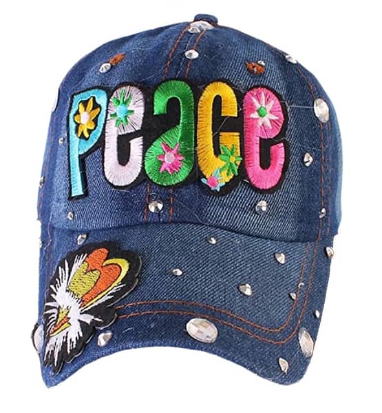 Denim Peace Cap
