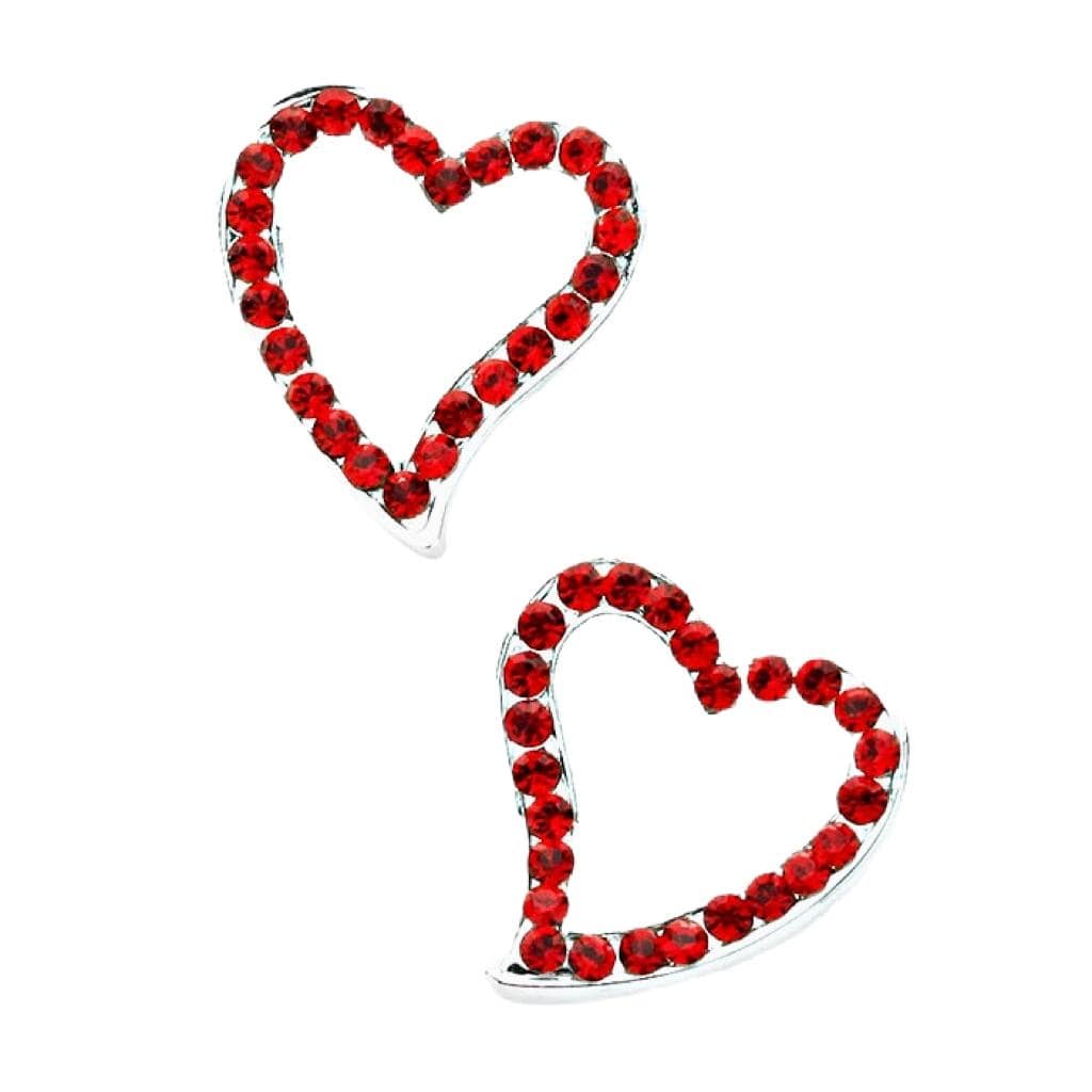 Crystal Heart Stud Earrings URBAN Glitz & Glamour LLC®